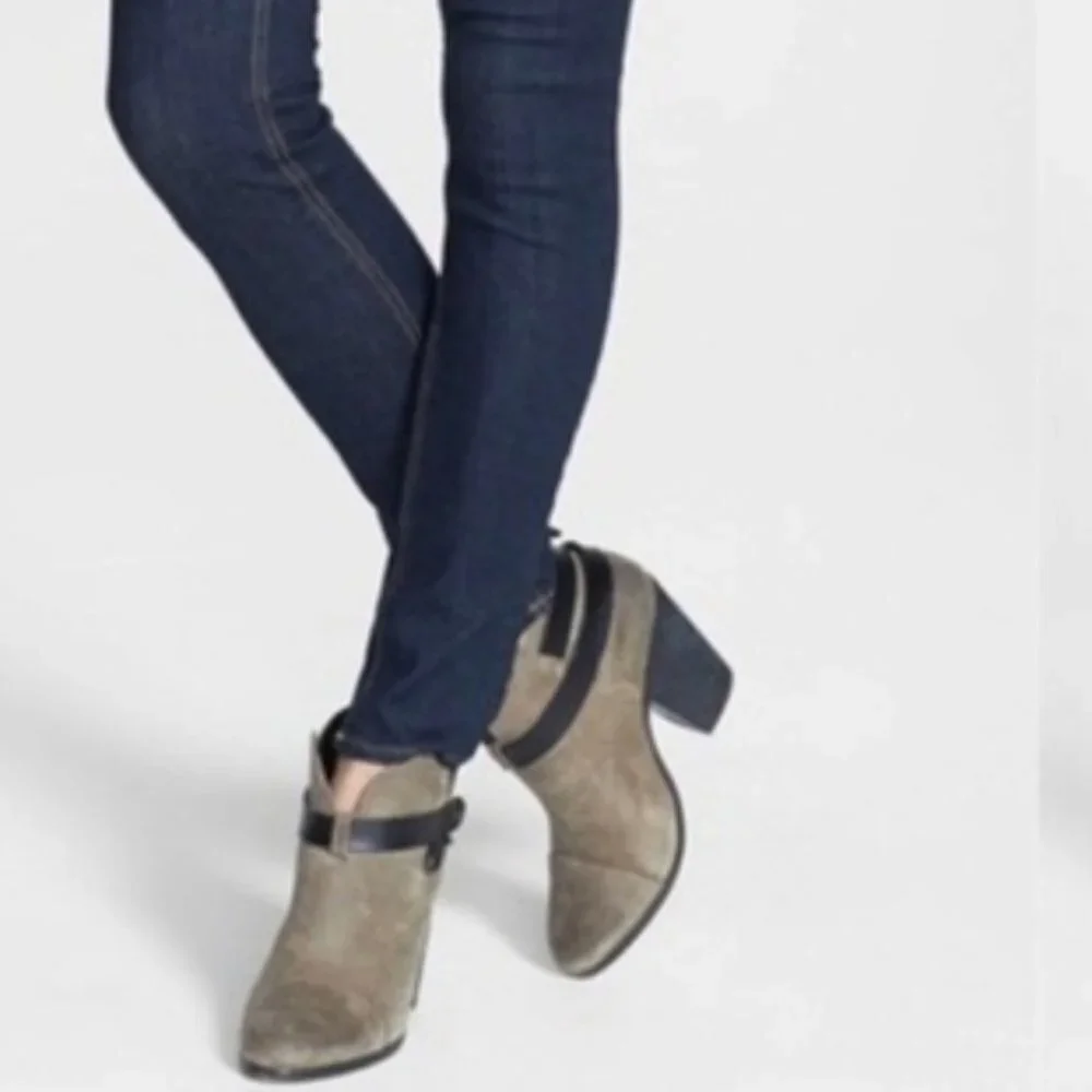 Rag & Bone Harrow Suede Ankle Boot, Clay